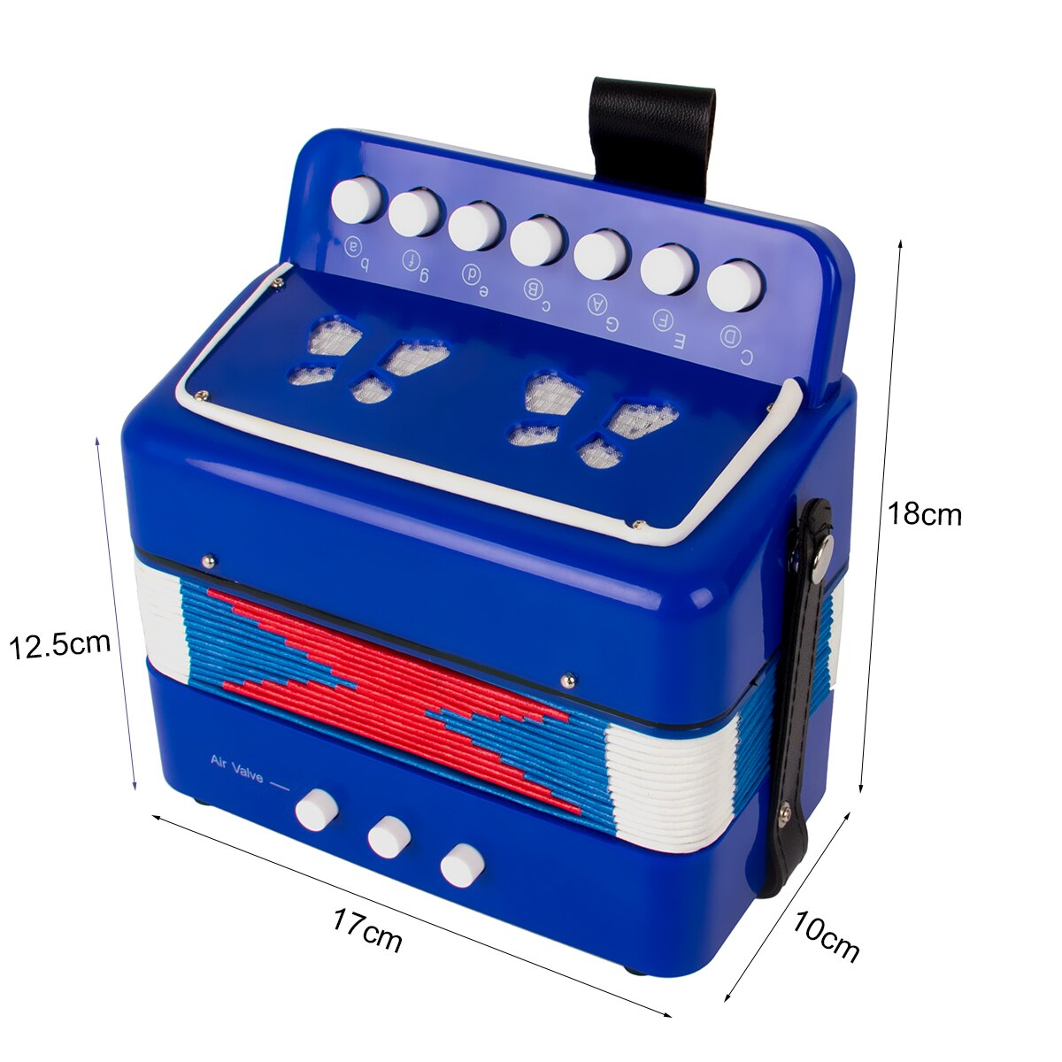 Kids Accordeon Mini Speelgoed Muziekinstrumenten 7 Toetsen Knop Roze Roos Rood Wit Voor Kind Kinderen Peuters Beginners