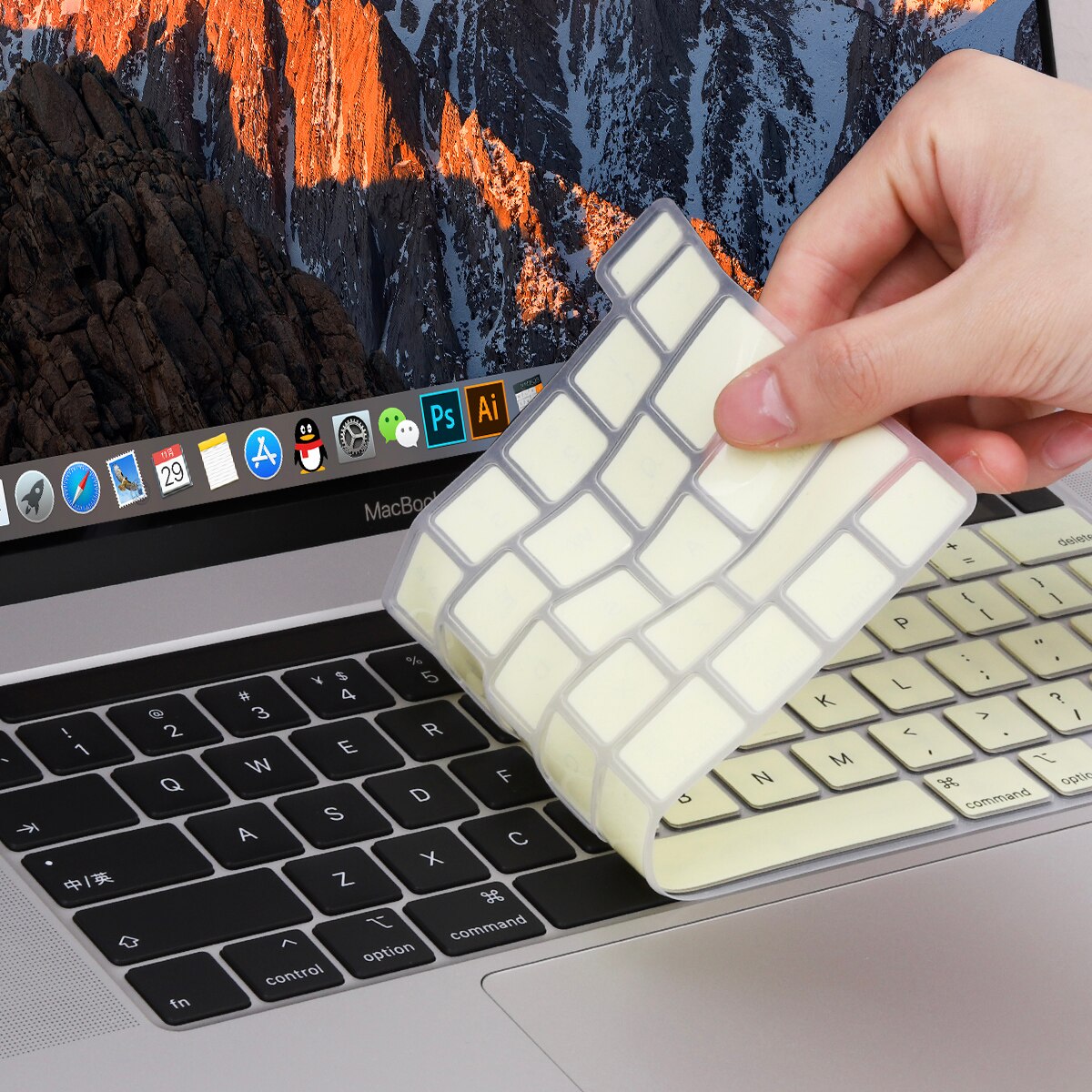 Gradient Farbe Tastatur Abdeckung für MacBook Profi 13 zoll Modell A2289 mit berühren Bar & berühren Ich würde Tastatur Haut Film Schutz