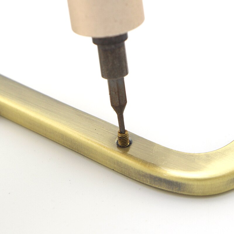 Knopper hoved haspelås glat overflade uden hul skrue pung stel 10/12.5/15/18/20cm antik messing diy kiss lock taske 5 stk/parti