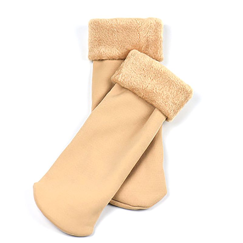 Women's Winter Sport Plus Velvet Thick Socks Warm Snow Socks Casual Tube Floor Socks Outdoor Accessories