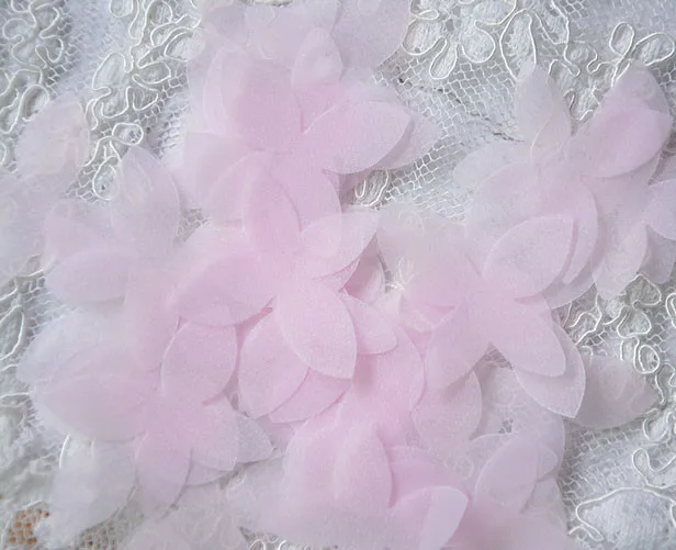 DIY Tule Vlinder Bloem Materiaal, Trouwjurk, Bruids Tiara, Organza Applique Accessoires, Super Fee Zijden Bloem, 100 Stuks: Laser Bright