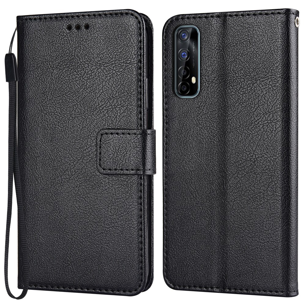 kippen Brieftasche PU Leder fallen Für Realme 7 (Indien) RMX2151 RMX2163 Funda Stehen Geschäft Telefon Halfter Streifen Schützen Abdeckung