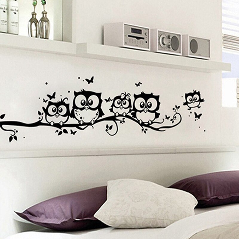 Mooie Uil Muurstickers Cartoon Kinderkamer Decoratie Verwijderbare Babykamer Muurstickers Decor Achtergrond Muur Sticker