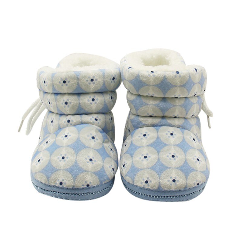 Winter Kawaii 3 Colors Newborn Baby Girls Lovely Boots Coin Circle Baby Cute Plus Cashmere Warm Baby Boots