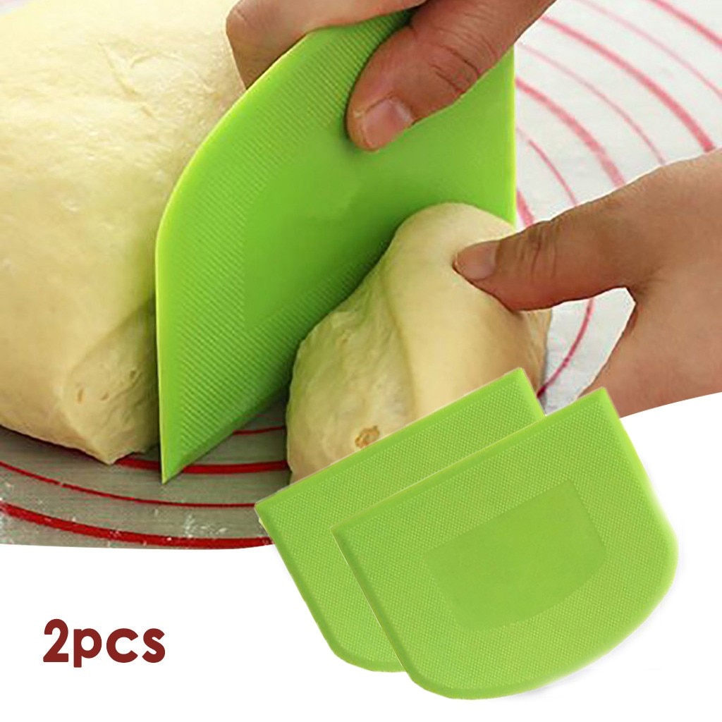 2PCS Plastic Cake Cream Spatula Dough Butter Batter Scraper Baking Tools For Home Baking Nough Cutting Tools Kitchen Gadgets L*5