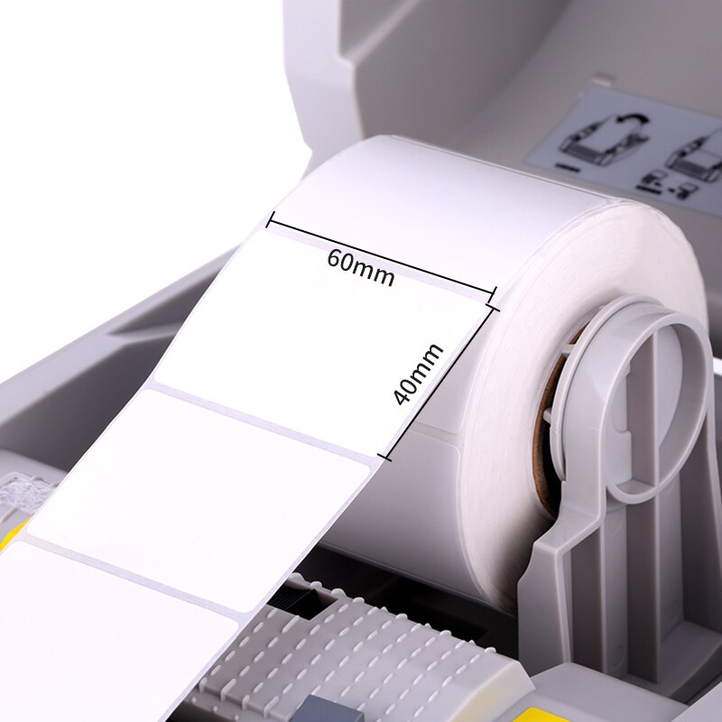 Termosensitivt trykt papir tre-bevis trykpapir etiket papir prisetiket modtagelse stregkode faktura termosensitivt papir: 60 x 40 mm 800 ark