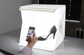 mini składane Lightbox fotografia studio fotograficzne dwurzędowe światła 40doprowadziło przenośne Softbox rekwizyty fotograficzne zestaw tła robić aparatu