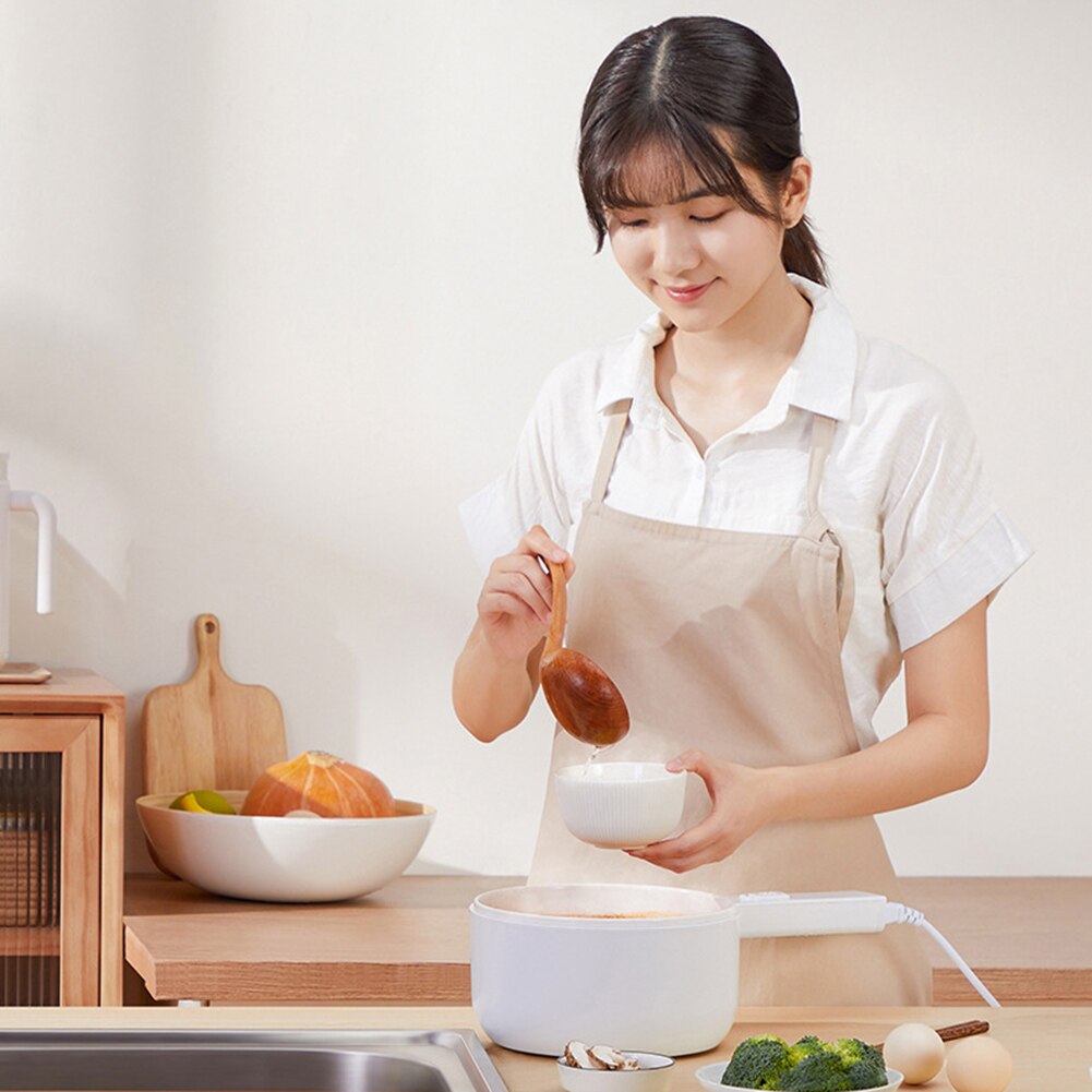 1.5L Electric Cooking Pot Home Dormitory Electric Cooker Steamer Pot Small Electric Pot for Cooking Noodles In Nonstick
