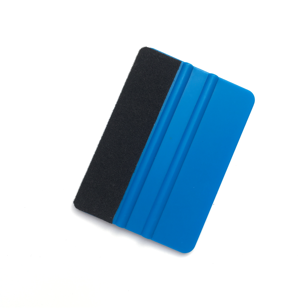 Espátula limpiacristales con fieltro de tela, envoltura de vinilo de fibra de carbono, herramienta de tinte de ventana, removedor de pegamento, herramienta de limpieza para uso doméstico o en coche