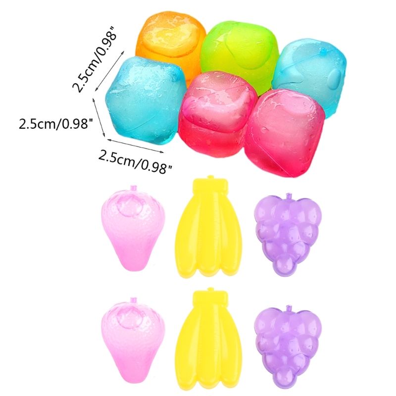 Cubitos de hielo reutilizables de grado piezas, cubos de hielo de plástico no diluidos, lavables, para Picnic y Camping, 6 unidades