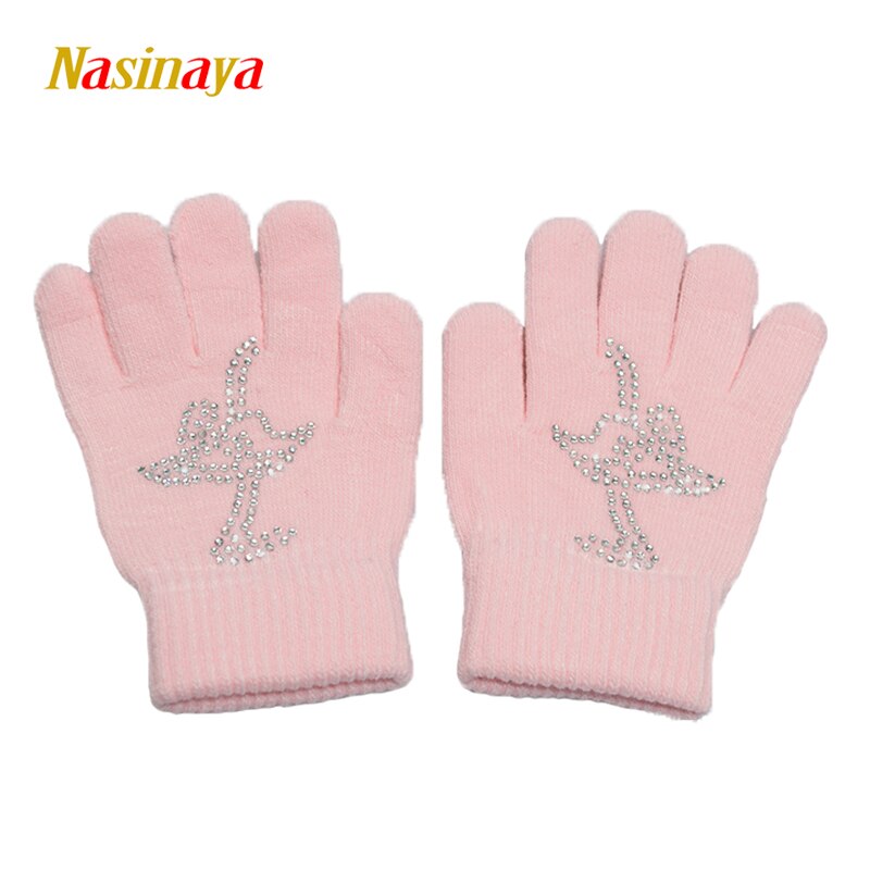 10 kolorów solidne magiczne rękawiczki na nadgarstki łyżwiarstwo figurowe trening na lodzie ciepłe polary bezpieczeństwo termiczne dziecko dorosły łyżwiarz kryształ górski