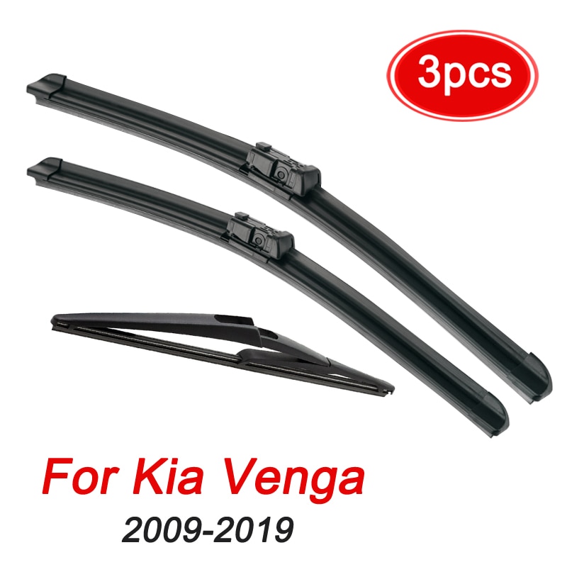 MIDOON Wiper Front & Rear Wiper Blades Set For Kia Venga MK1 - 14 Windshield Windscreen 26"14"12"