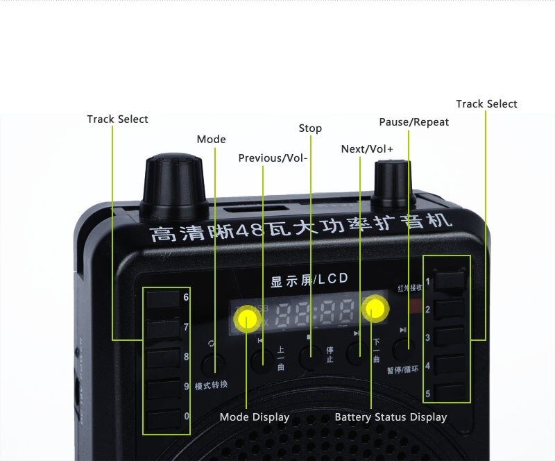 Voice Versterker Megafoon Booster Microfoon Mini Draagbare Speaker Ondersteuning USB TF Card FM Radio Voor Leraar Gids