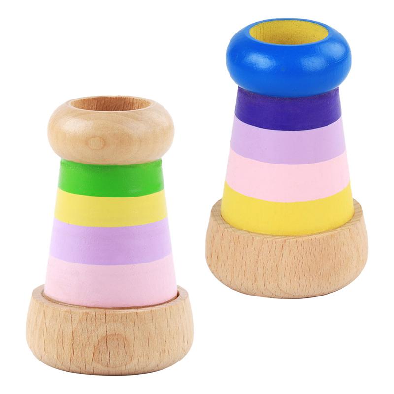 2pcs Wooden Interesting Funny Kaleidoscope Kaleidoscope Playthings Kaleidoscope Toys