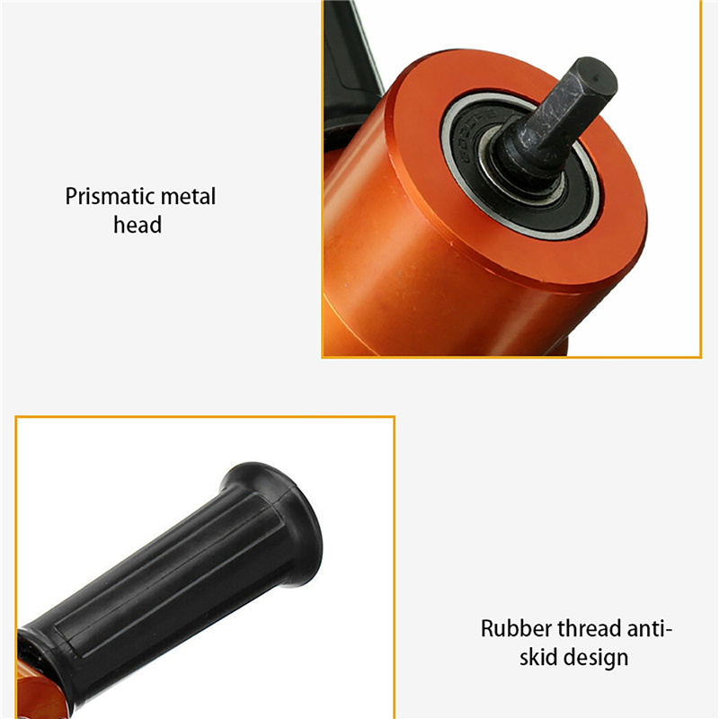 Nibble Metal Cutting Machine Double Head Sheet Nibbler Saw Cutter Tool Drill Attachment Cutting Tool Nibbler Sheet Metal Cutter