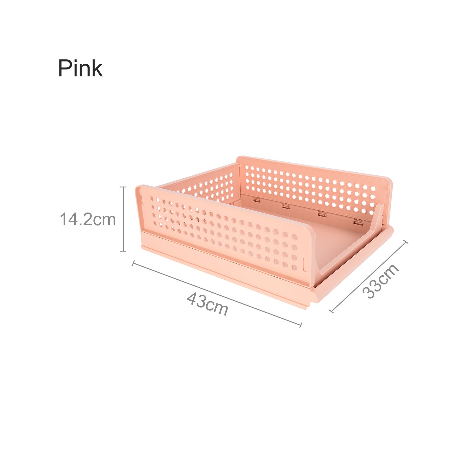 Multilayer Home Wardrobe Closet Clothing Clothes Organizer Storage Dorm Room Shelf Bedroom Cabinet Storage Shelf Rack Box: A3 Pink S