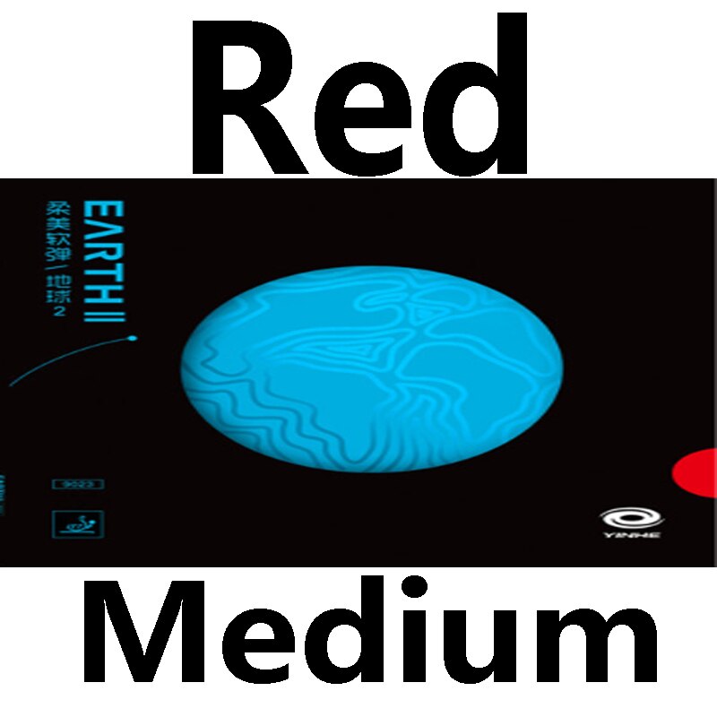 Yinhe earth ii borracha para raquete de pingue-pongue, tênis de mesa sem aderência, pips de borracha com esponja para raquete de pingue-pongue: red Medium