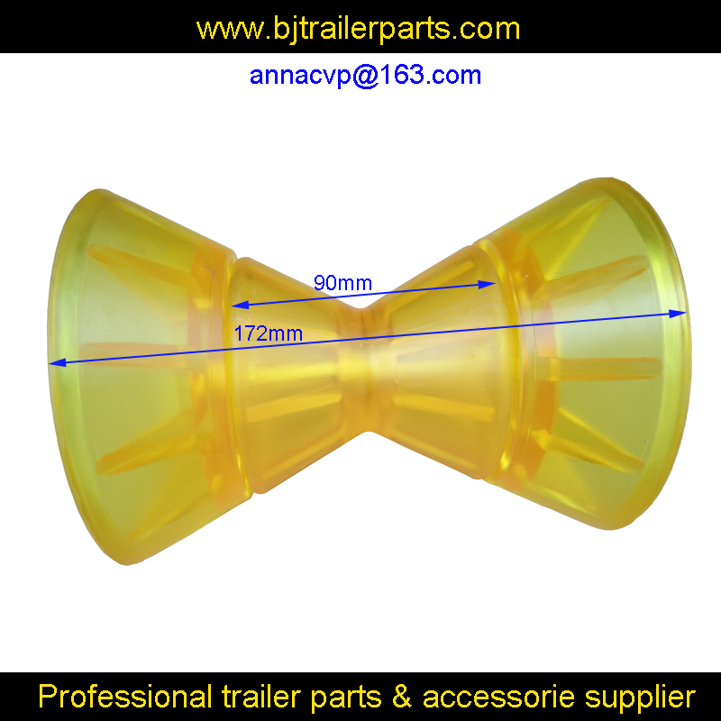 CVP bow roller for boat trailer , yellow PVC boat trailer roller, trailer parts.