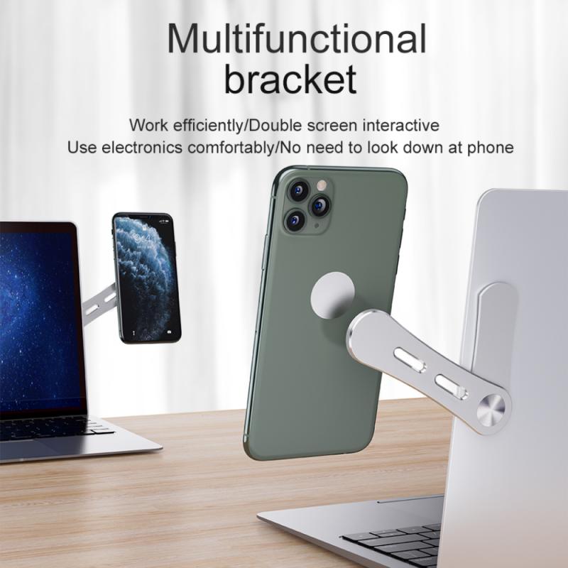 Multi Screen Support Laptop Side Mount Connects Mobile Phone Bracket Monitor Clip Adjustable Phone Stand Holder
