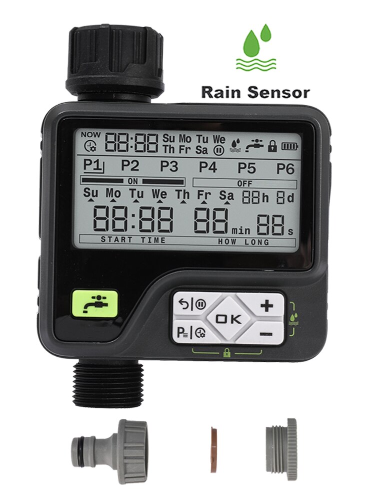 Watering Timer Met Regen Sensor Irrigatie Timer Waterdicht Water Niveau Sensor Automatische Bevloeiing Irrigatie Controller: Timer366