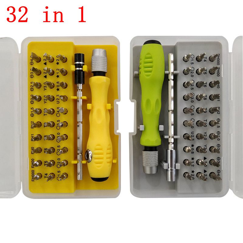 Skruvmejsel set precision mini magnetiska skruvmejsel bitar kit 32 in 1 telefon mobil ipad kamera underhåll verktyg reparation