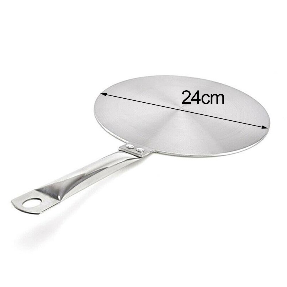 Roestvrijstalen inductiekookplaat warmtewisselaar plaat adapter diffuser converter voor gas/elektrisch/fornuis thuis keukengereedschap: 24cm