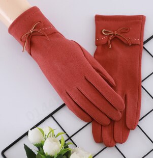 Women's Gloves Touch Screen Gloves Double thick Plush Wrist Women Driving Gloves Winter Ladies Warm Gloves Driving Ski Glove YA: H