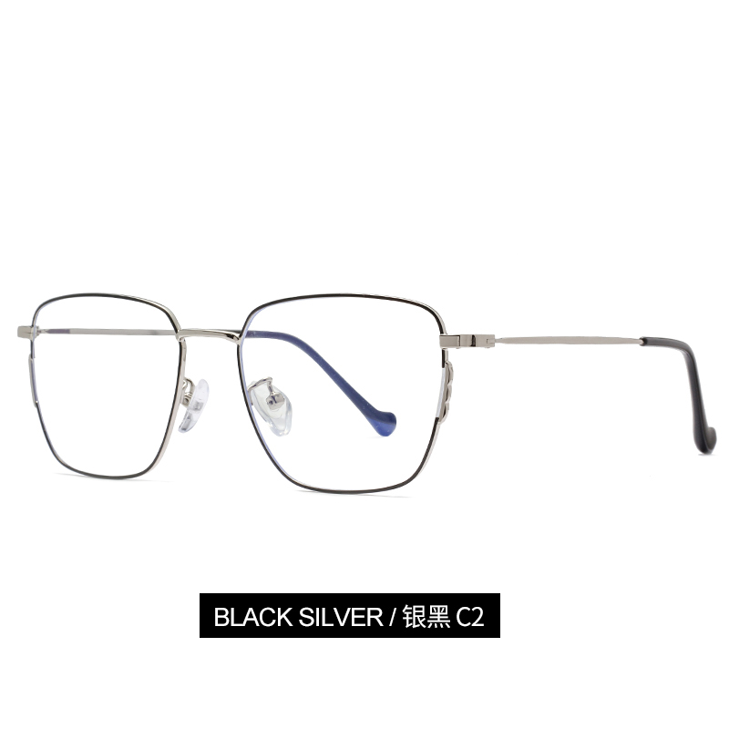 KANASTAL Anti Blue Rays Computer Glasses For Women Glasses Men Anti Rays Radiation Eyewear Frames Metal Unisex Blue rays glasses: silver black