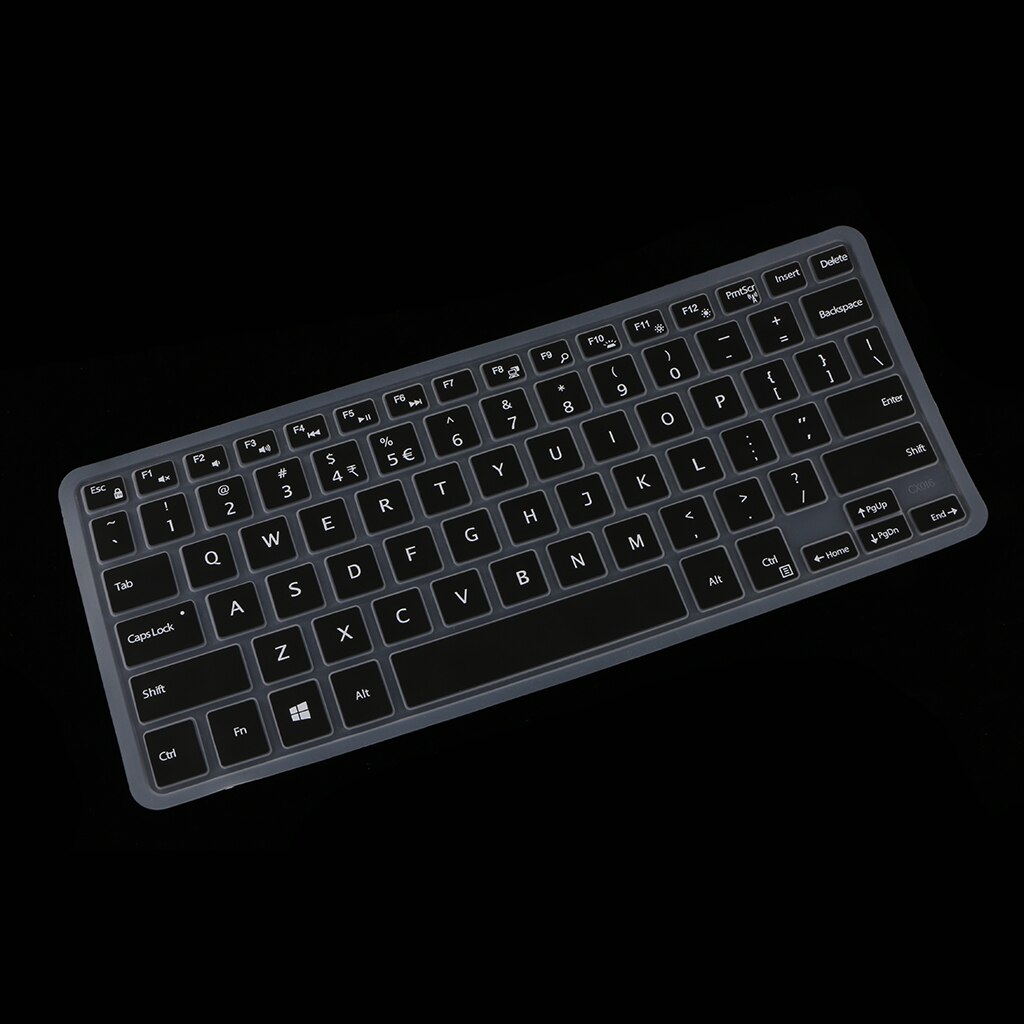 English Silicone Keyboard Skin Cover for Dell XPS13 9350/9360 Black