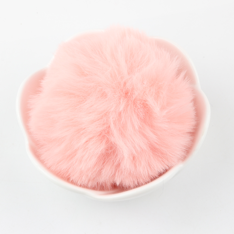 Bolas de pompón de piel de conejo Rex sintética, pompones suaves y esponjosos artificiales de 6cm y 8cm, pompones DIY, ropa hecha a mano, suministros para manualidades de costura: Transparente / 3 XL