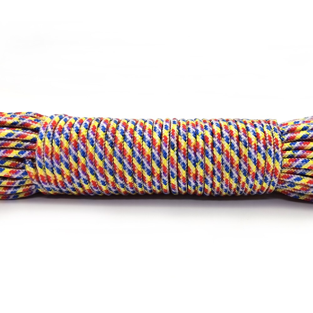 100 metrów 3mm sznur liny spadochron smycz liny do wspinaczka Survival sprzęt bransoletka Paracord maska smycze bransoletka Paracord: 11 / 25ft(8m)