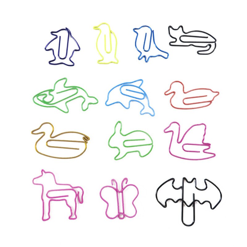 5pcs/lot Cute Cartoon Animal Shape Paper Clips Interesting Bookmark Clip Memo Clip