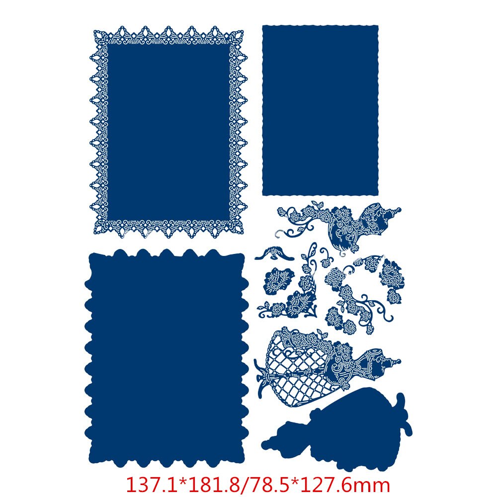Coração oval hexágono quadrado quadro de metal corte dados para scrapbooking álbum diy gravação cartão que faz a decoração artesanato novo 2019: 1pc rectangle