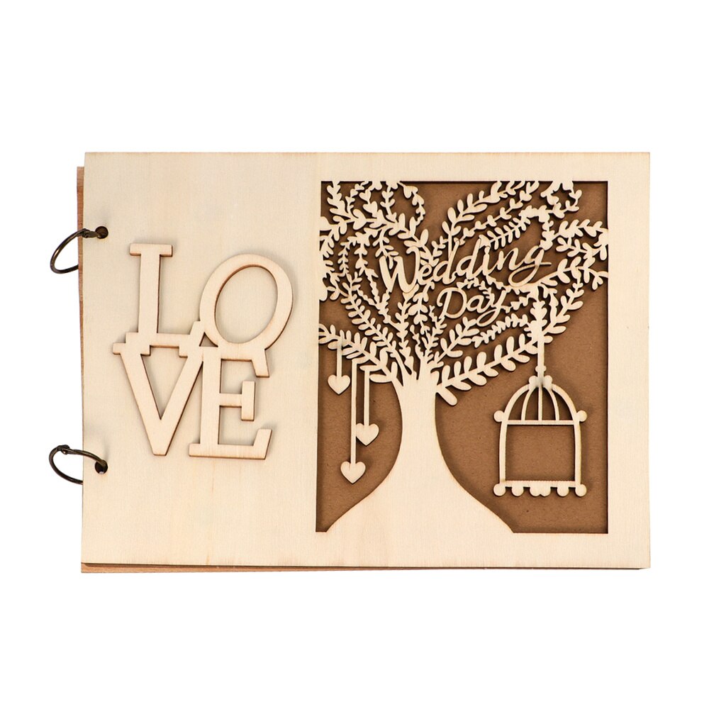 1PC mariage livre d'or évider invité connexion-in livre artisanat cahier pour fête mariage Banquet proposition: Picture 4