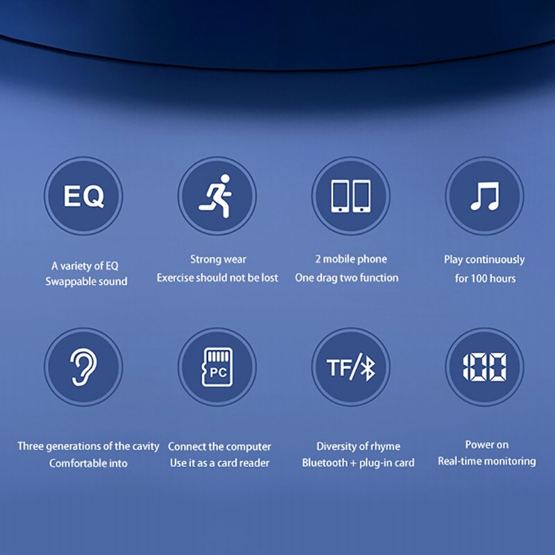2x s650 stunden bluetooth-kopfhörer, stereo, kabellos 100 nackenbügel, geräuschunterdrückung, sport- und lauf-headset