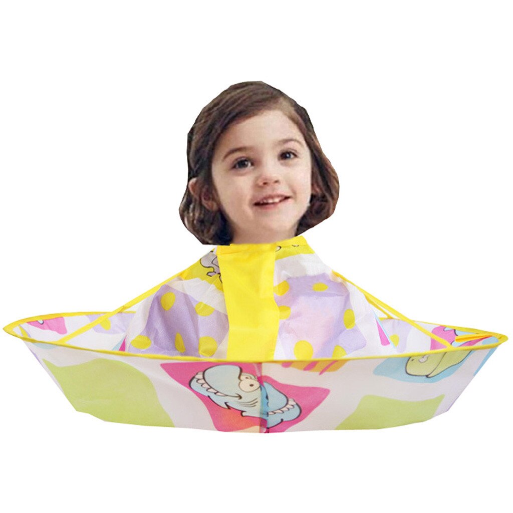 Haircut Gown Apron Kids Boy Hair Cutting Cape Gown Hairdresser Barber Apron Hairdressing Children Cloak Umbrella: White