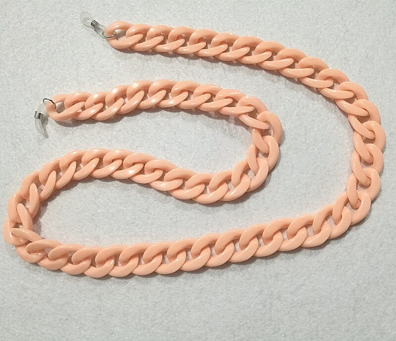 neue Feste Farbe Acryl Sonnenbrille Kette Frauen Lesebrille Hängen Hals Kette Largand Gläser Kette Brillen Band: 14