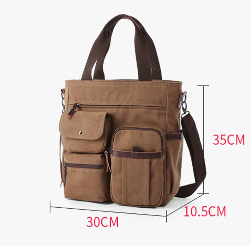 Heren Canvas Messenger Bag Crossbody Tassen Unisex Sling Bag Schoudertas voor reizen Werk College Vintage herenhandtassen Aktetas
