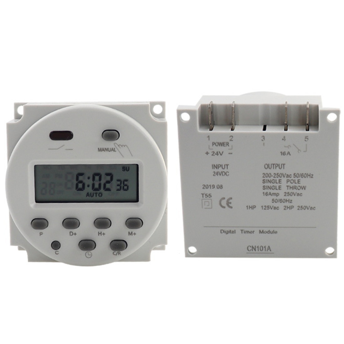 Temporizador Digital de 12V, 24V, 110V, 220V, interruptor, 7 días, relé programable semanal, programador de batería recargable integrada