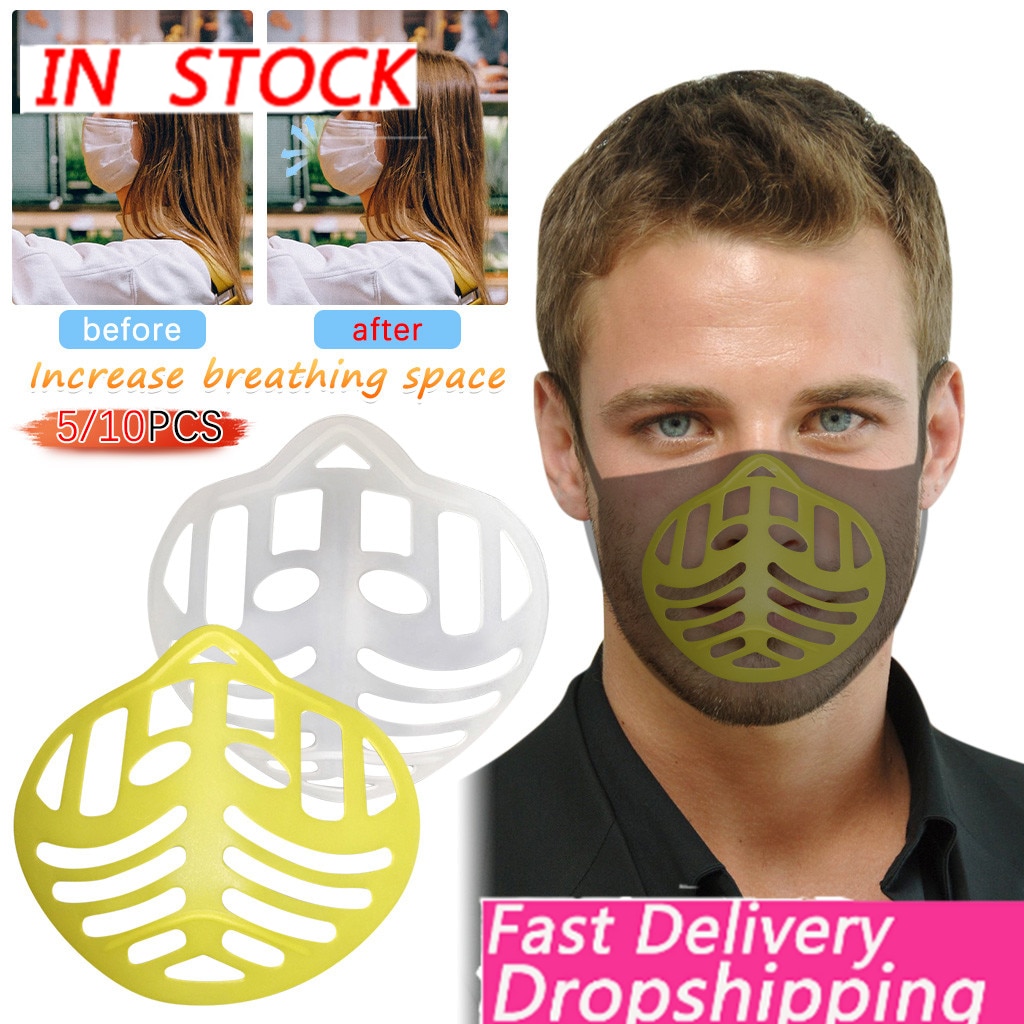 Support pour masques buccaux 3D en Silicone, 5/10/15/20/30/40/50 pièces, aide à respirer et augmente l'espace pour augmenter la respiration
