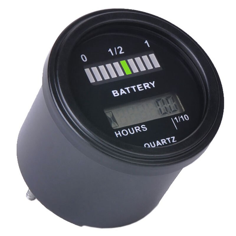 Rl-Bi011 Battery Gauge Agm Gel Volt Meter Battery Indicator With Hour Meter For Motorcycle Atv Tractor Cleaning Machine