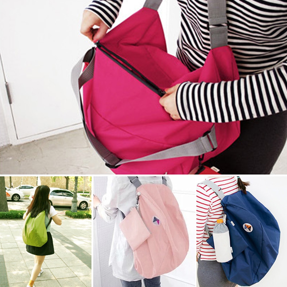 Schulter Tasche Rucksack 2 IN 1 Große Kapazität Klapp Rucksäcke Frauen Reisen Taschen Gepäck Taschen Casual Student Schule Tasche