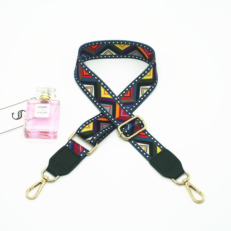 Rainbow Stripe Handbags Strap Belts Canvas National Buckle Bag Straps Trendy Shoulder Straps: 19