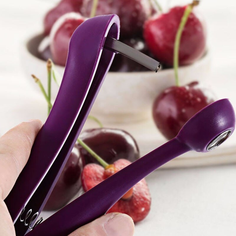 Cherry Corer Cherries Seed Extraction Machine Core Seed Remover Fruit Stone Extractor Home Kitchen Cherry Cleaning Fruit Tools