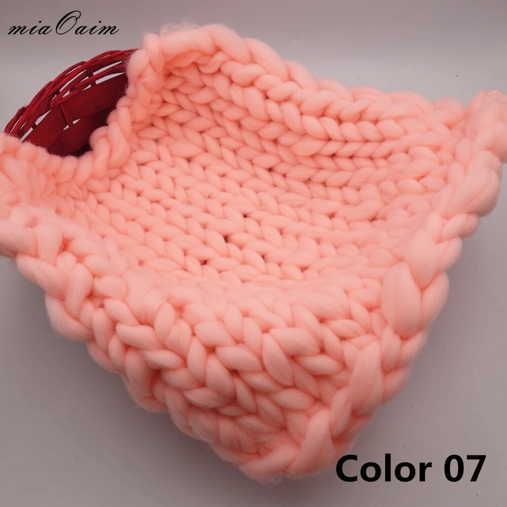 Couverture tricotée pour -né 2 pièces/lot | Couverture antichoc pour -né, accessoire Photo épais pour couverture de bébé, panier de remplissage, support pour photographie