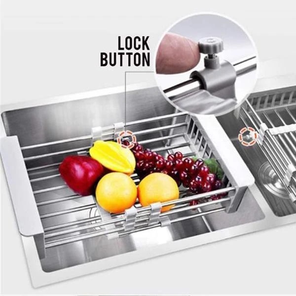 Economical Retractable Sink Water Filter Rack Drain Basket Stainless Steel Kitchen Sink Dish Drainer Counter