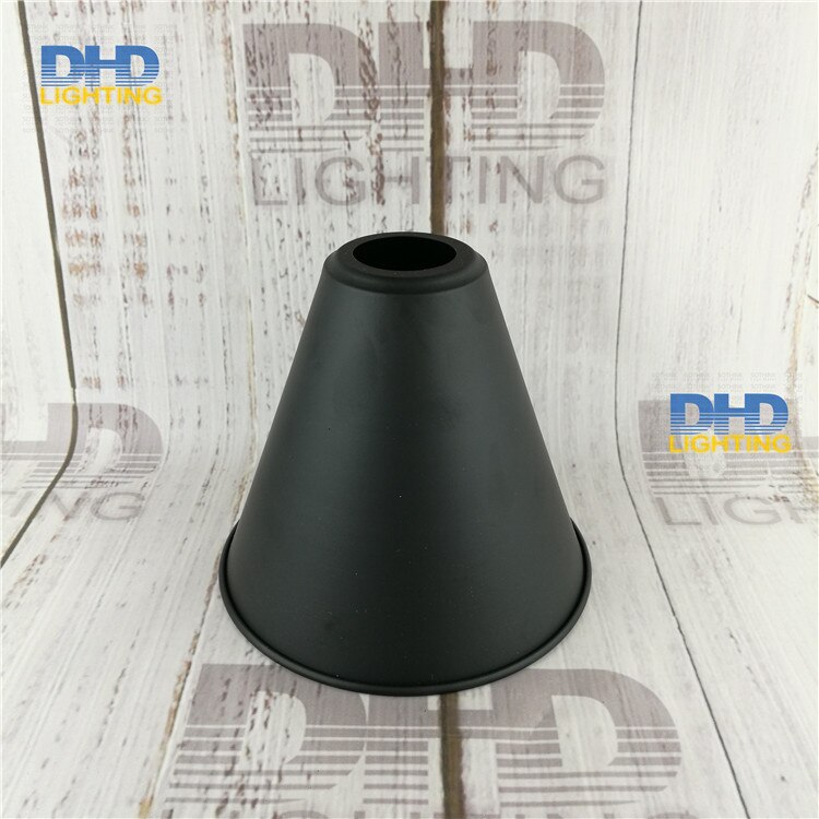 2 stilarter sort finish jern lampeskærm - sælger vintage diy belysning skærm industriel retro lys skærm: Høj en