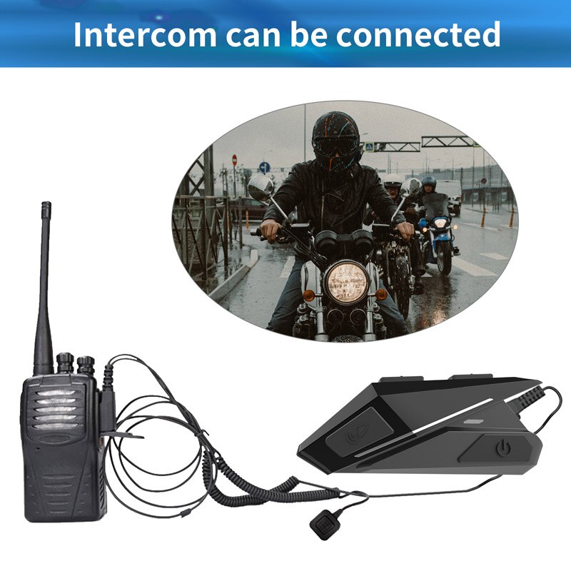 JaJaBor cuffia per casco moto impermeabile Wireless Bluetooth 5.0 vivavoce Radio FM moto auricolare lettore musicale altoparlante