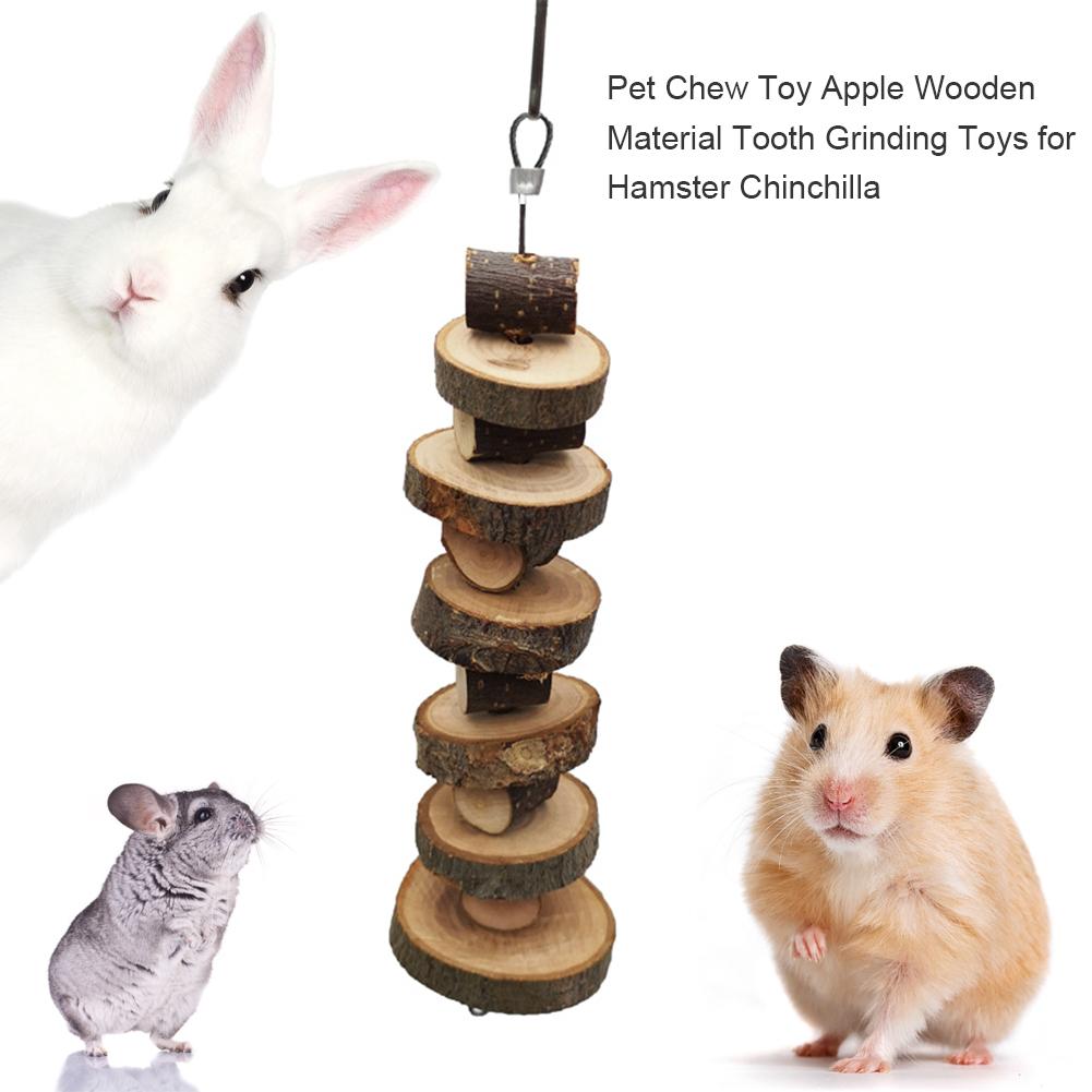 Hamster Chew Toys Natural Wooden Pine Guinea Pigs Rats Chinchillas Toys Accessories Exercise Tooth Grinding Toys: Default Title