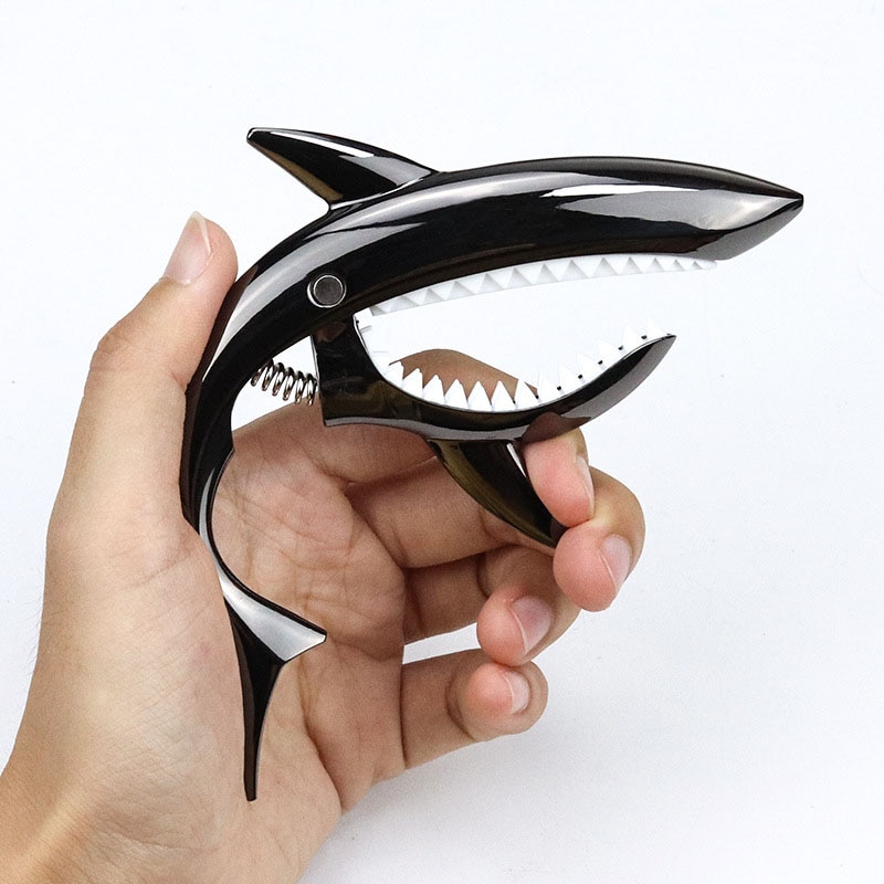 Shark Guitar Capo Funny Zin Alloy Quick Change Clamp for Acoustic Electric Guitarra Bass guitar bridge guitar strings